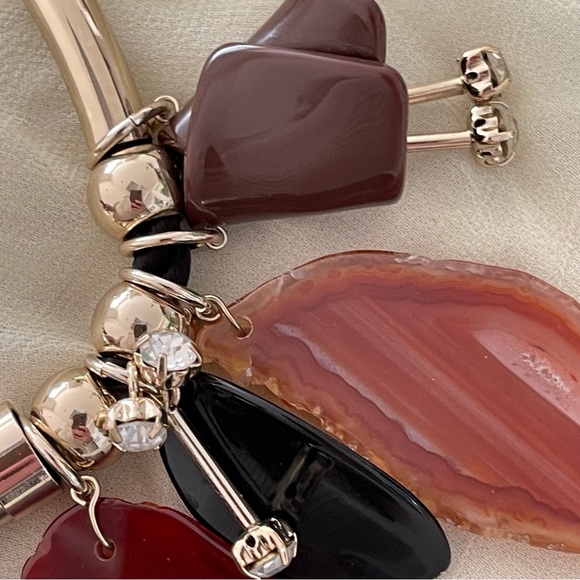 MaxMara Weekend Agate Stone Statement Necklace - Picture 9 of 13